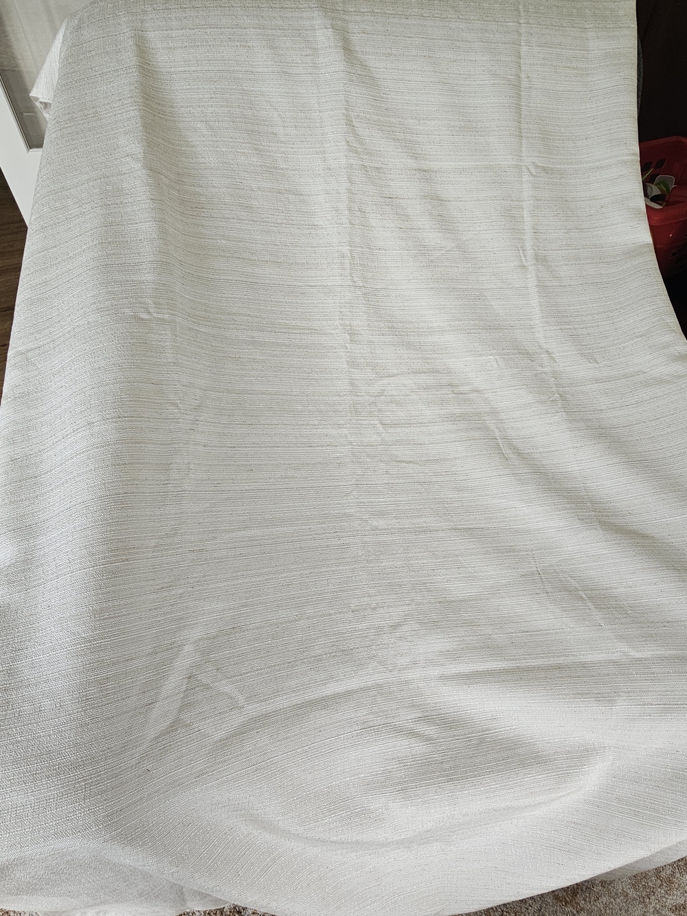 Textured White/Cream Shower Curtain, Never Used.
